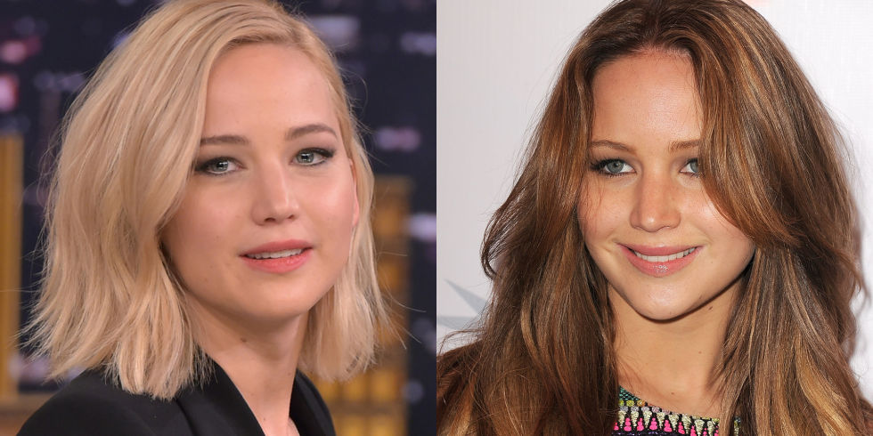 18 Celebs Who Look Equally Flawless With Blonde And Brunette Hair Jennifer Lawrence