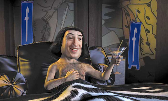 Mark Zuckerberg on Farquaad's face - unfortunately we can't take credit of this masterpiece.